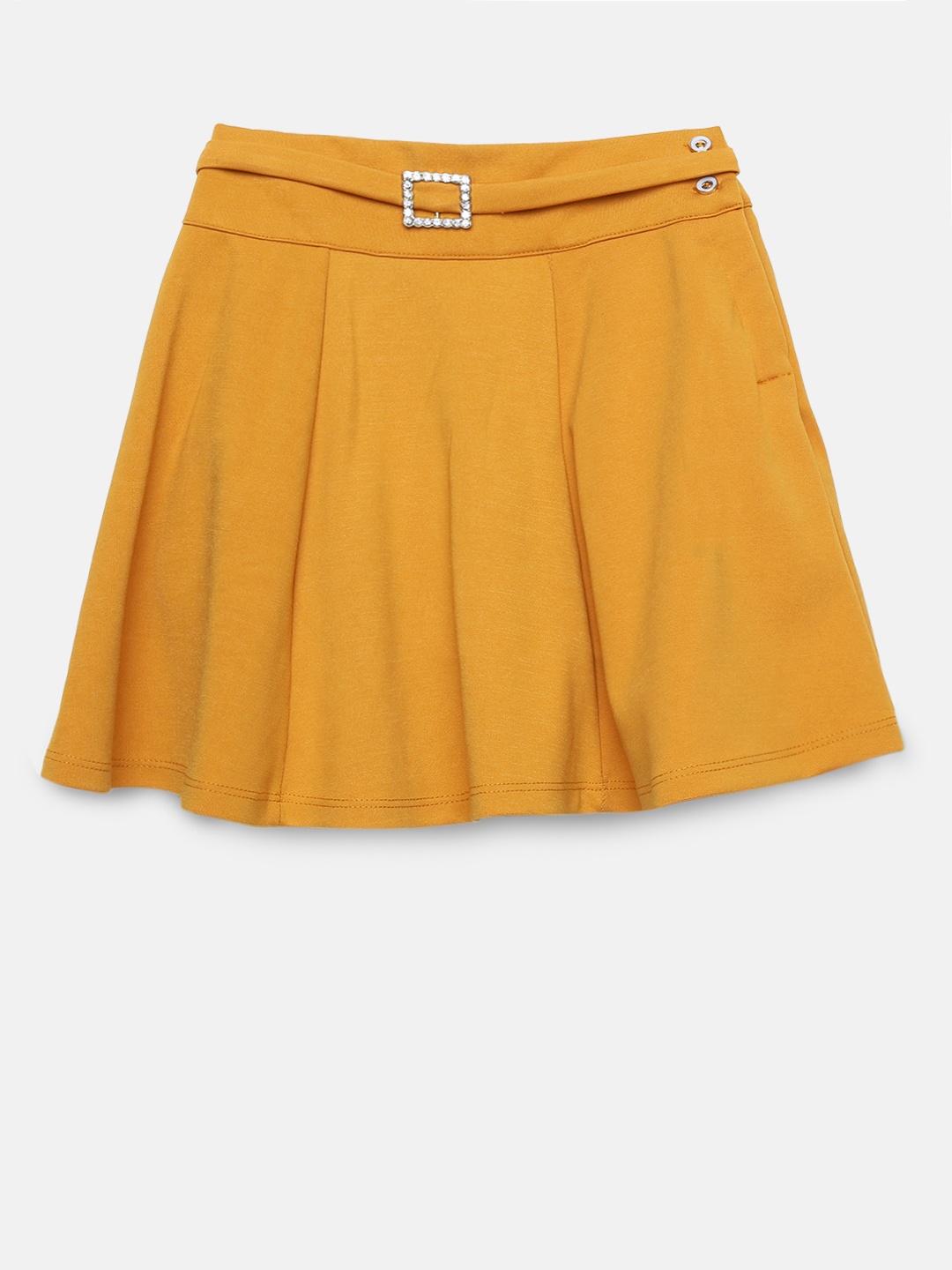 

Peppermint Girls Mustard Yellow RETRO FUSION A-Line Skirt