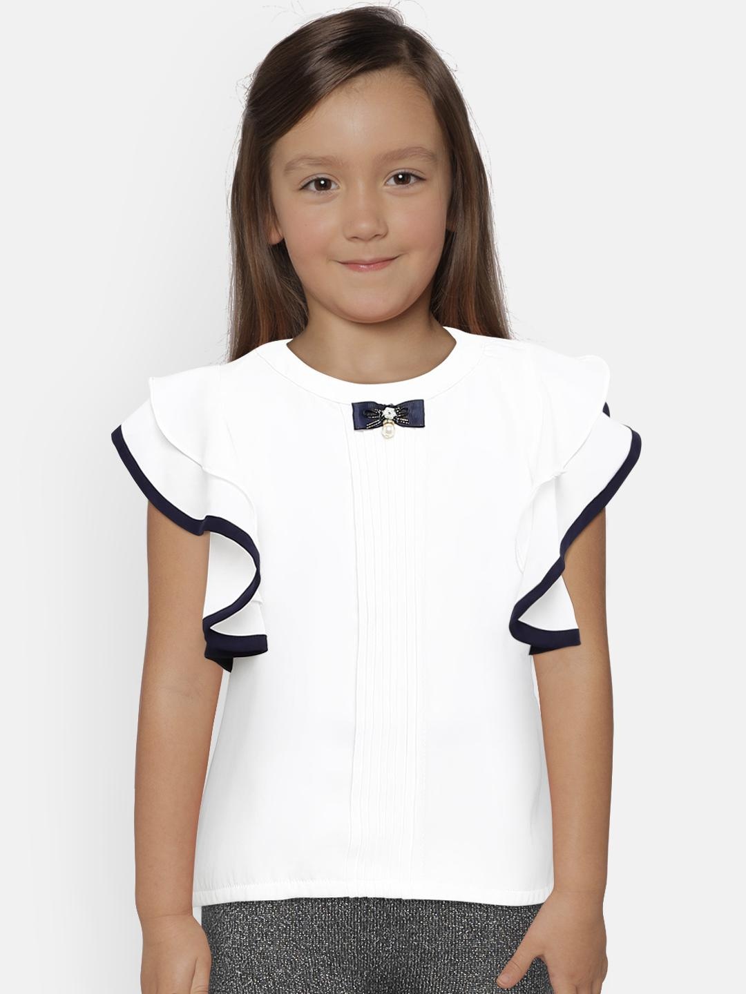 

Peppermint Girls Off-White Solid Top