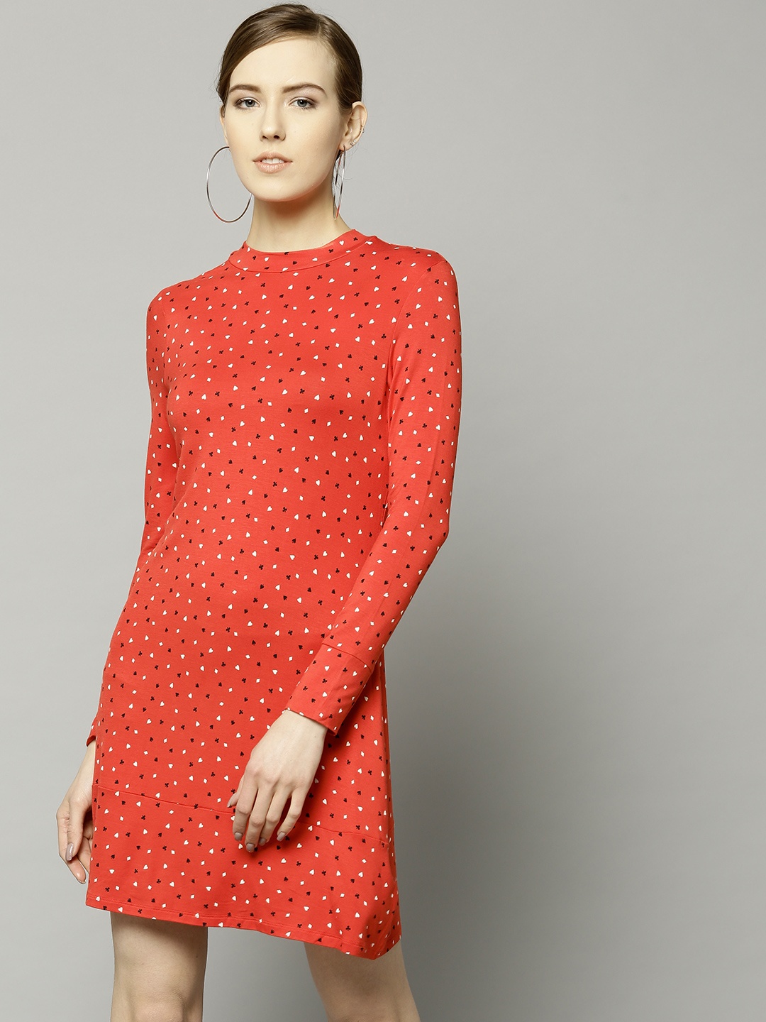 

Marks & Spencer Women Red Printed A-Line Dress