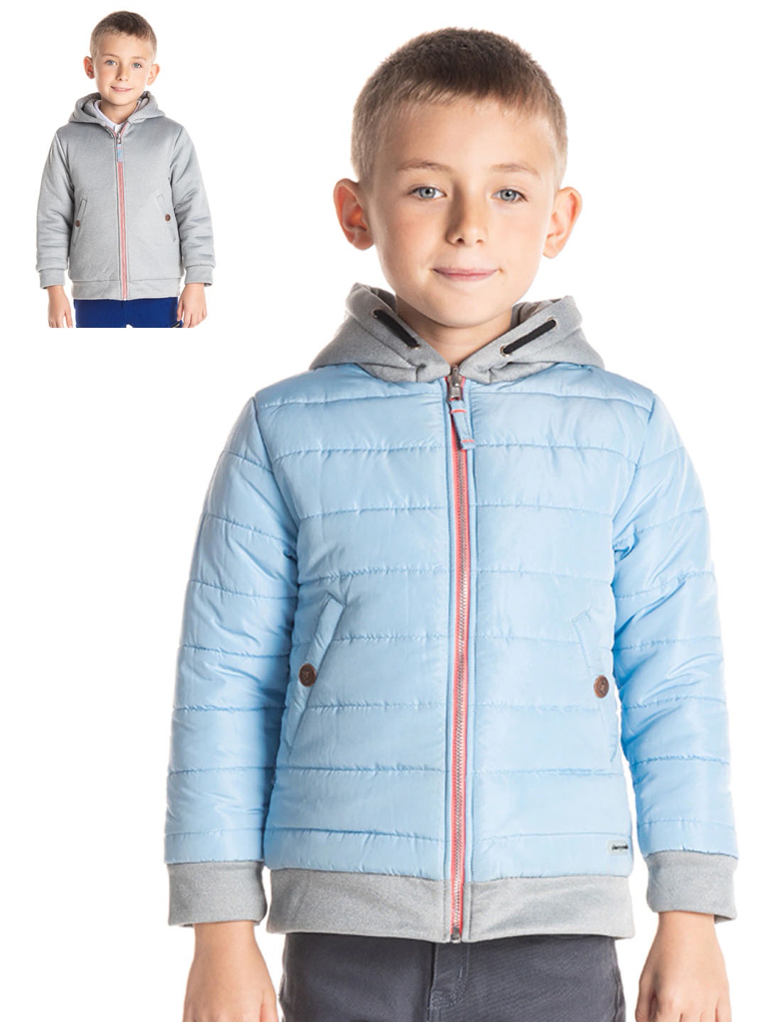 

Cherry Crumble Unisex Blue Solid Reversible Padded Jacket