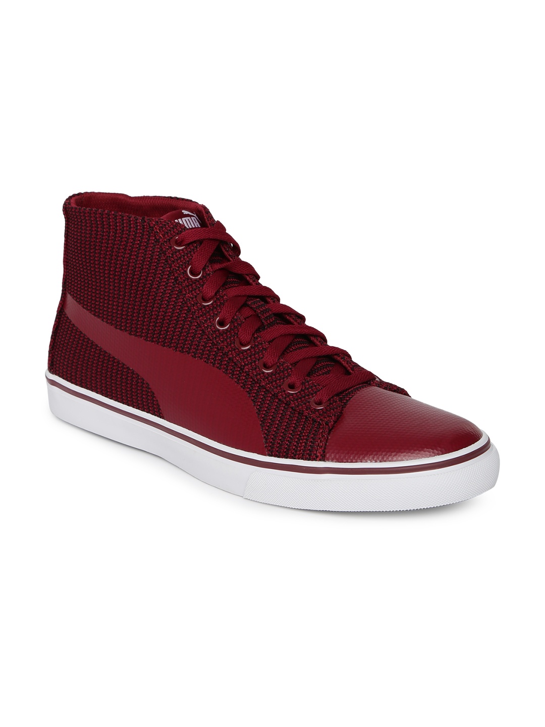 

Puma Men Maroon Rap Mid Knit V2 Mid-Top Sneakers