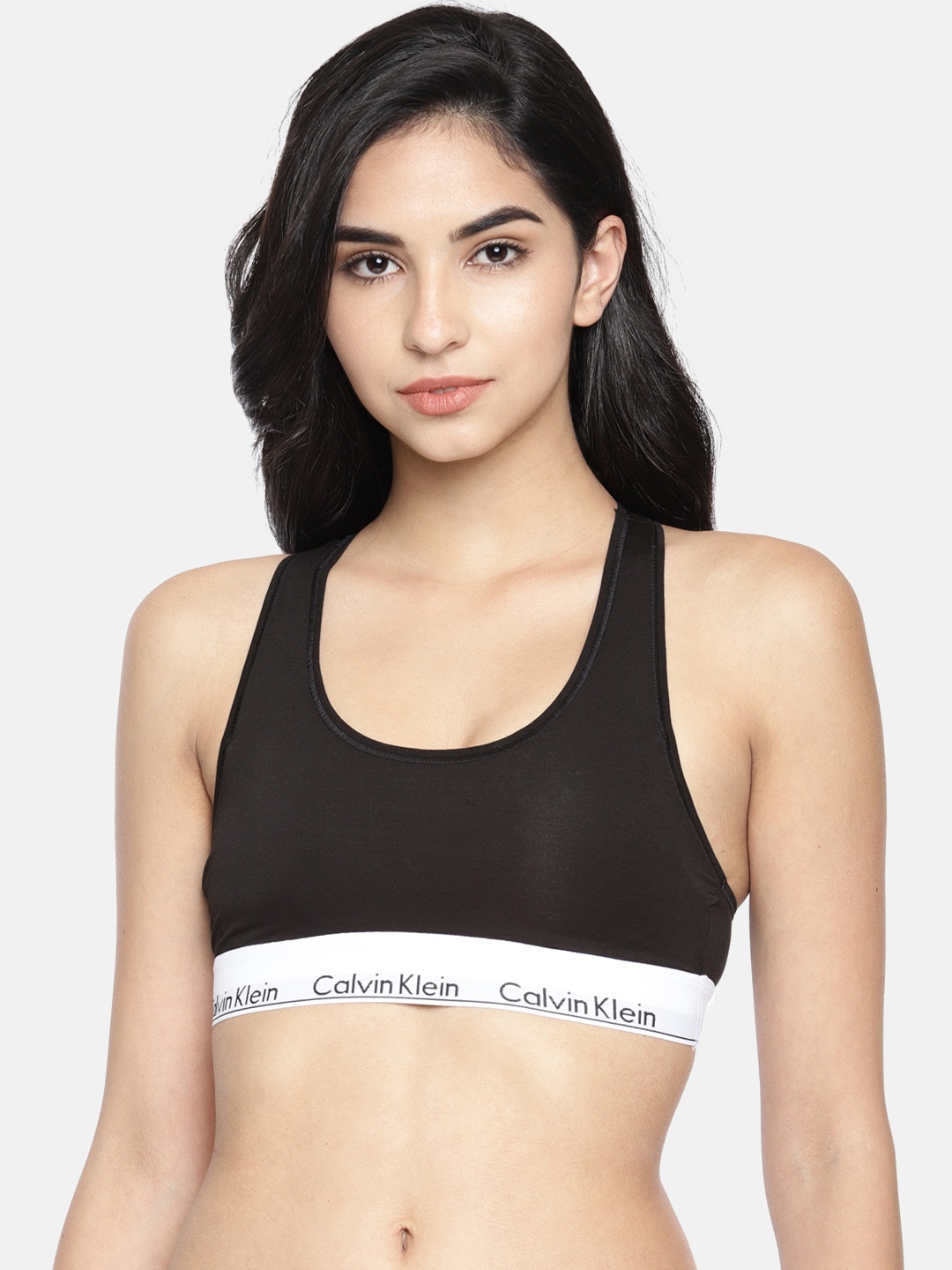 

Calvin Klein Underwear Black Solid Non-Wired Lightly Padded Sports Bra F3785AD001