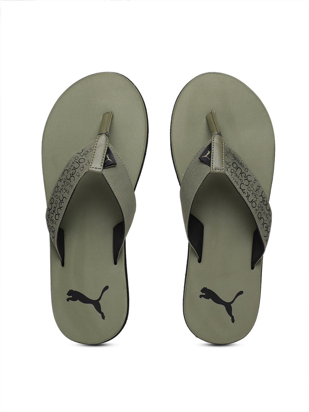 

Puma Men Olive Green Solid Breeze One8 Thong Flip-Flops