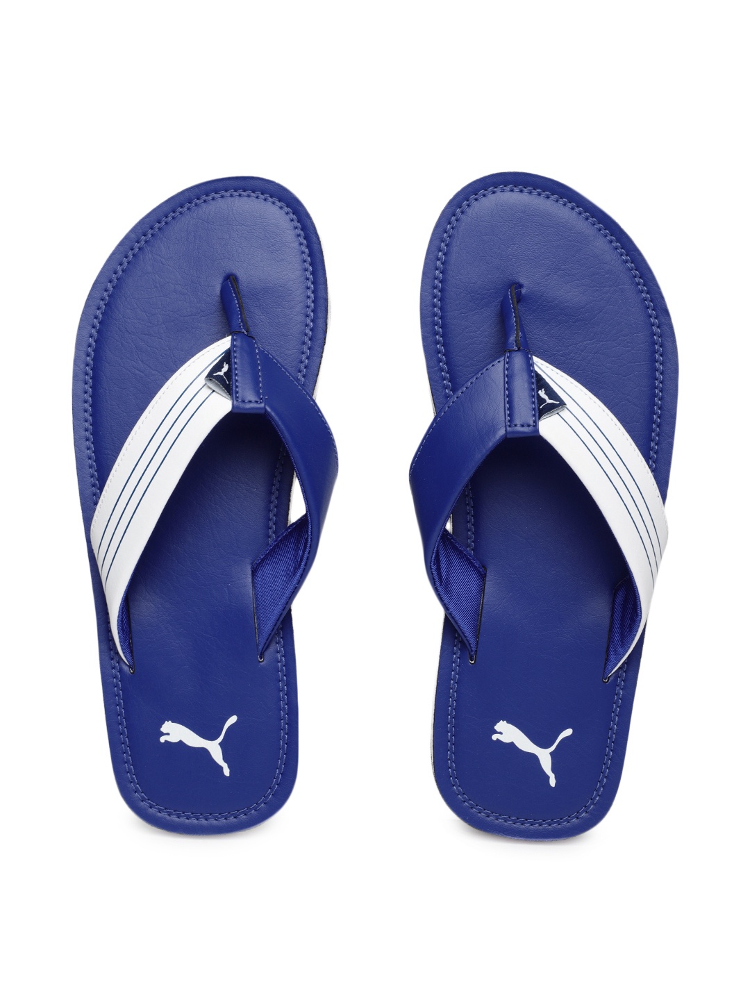 

Puma Men Blue White Wink Duo Colorblocked Thong Flip-Flops