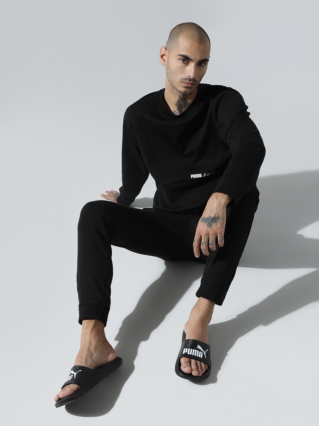 

Puma Unisex Black Printed Sliders