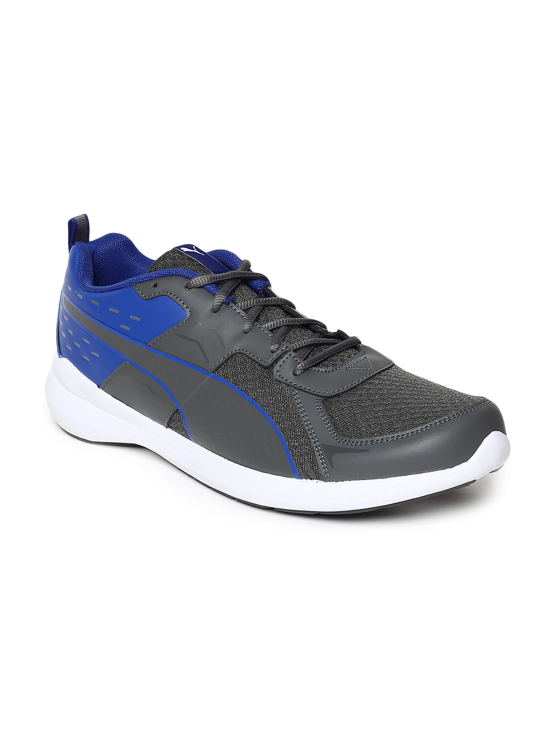 

Puma Men Grey Blue Pacer X Graphicster Running Shoes