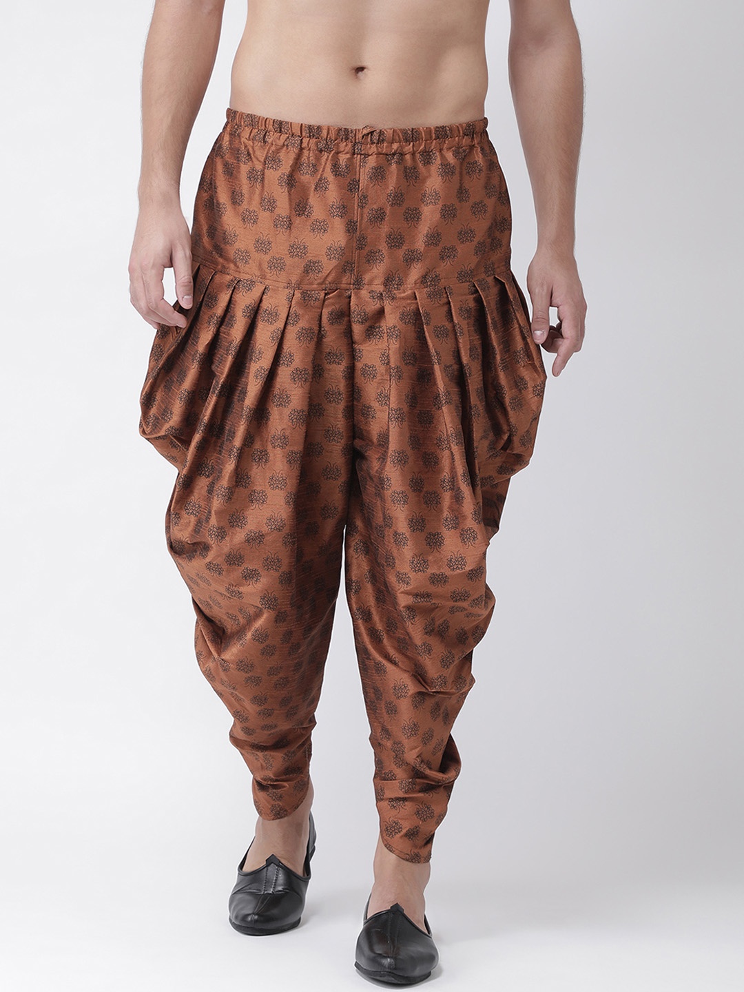 

DEVYAAN Men Brown Printed Dhoti