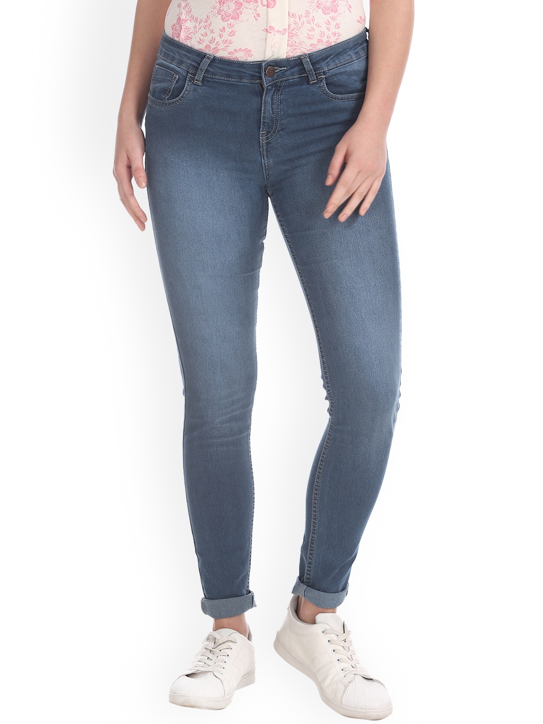 

Newport Women Blue Skinny Fit Mid-Rise Clean Look Stretchable Jeans