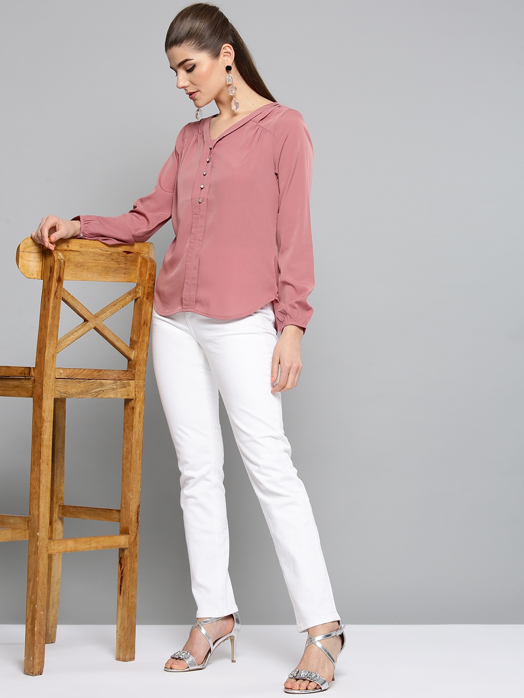 

Harpa Women Dusty Pink Solid Top