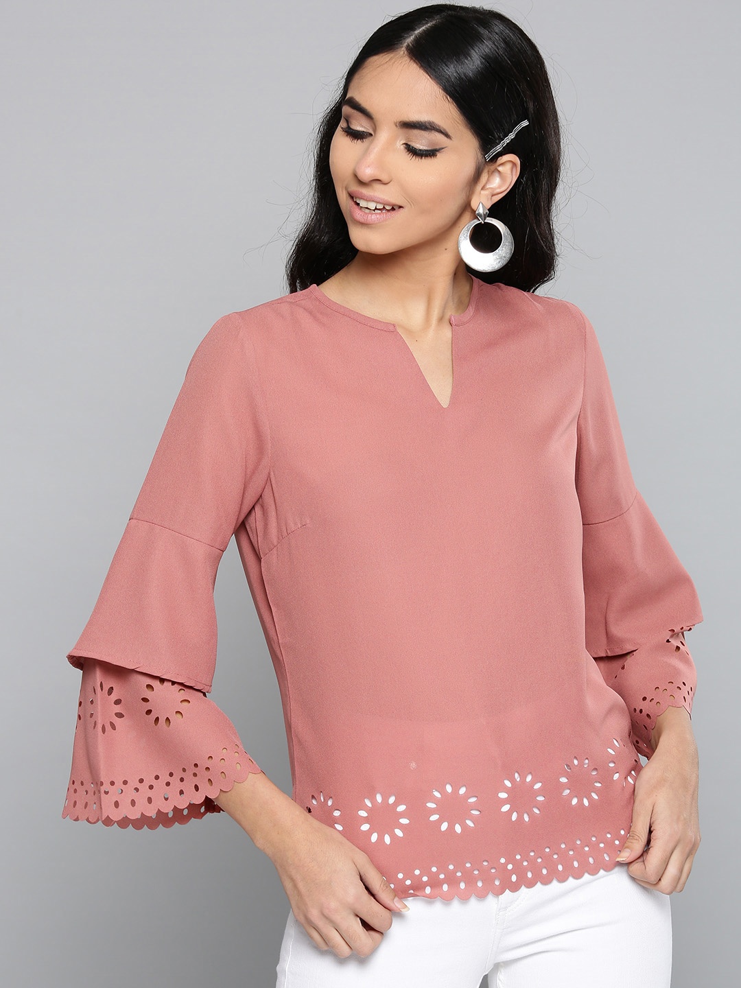 

Harpa Women Dusty Pink Solid Top