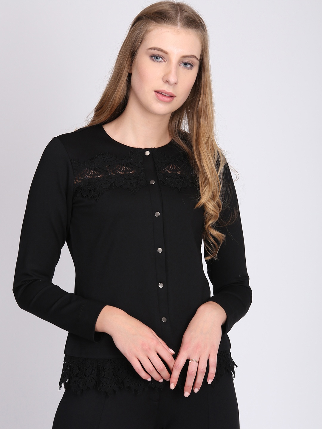 

NIZA Women Black Solid Lightweight Tailored Jacket