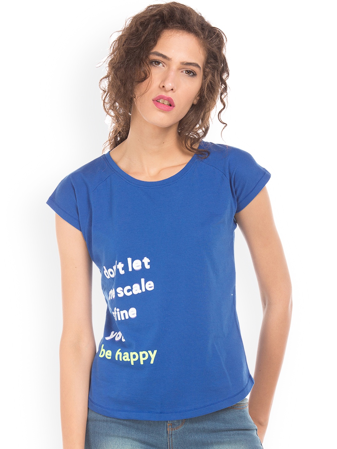 

Sugr Women Blue Printed Top