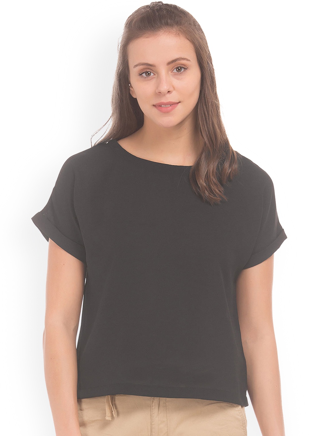 

Sugr Women Black Solid Top