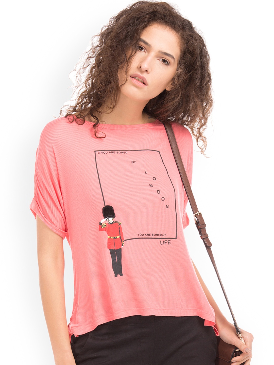 

Sugr Women Pink Printed Top