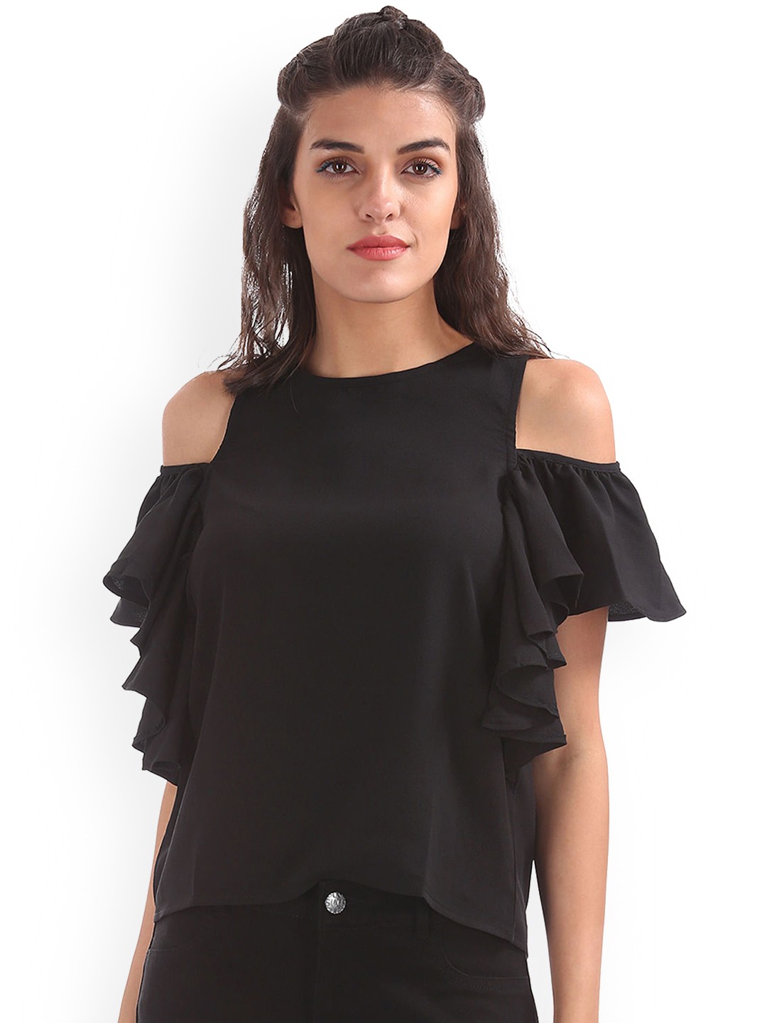 

Sugr Women Black Solid Top