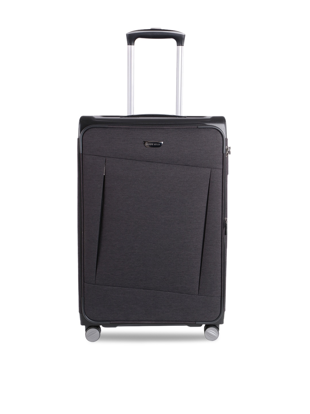 

Nasher Miles Budapest Hard PP & Soft Melange Cabin Trolley Bag- 49 cm, Black