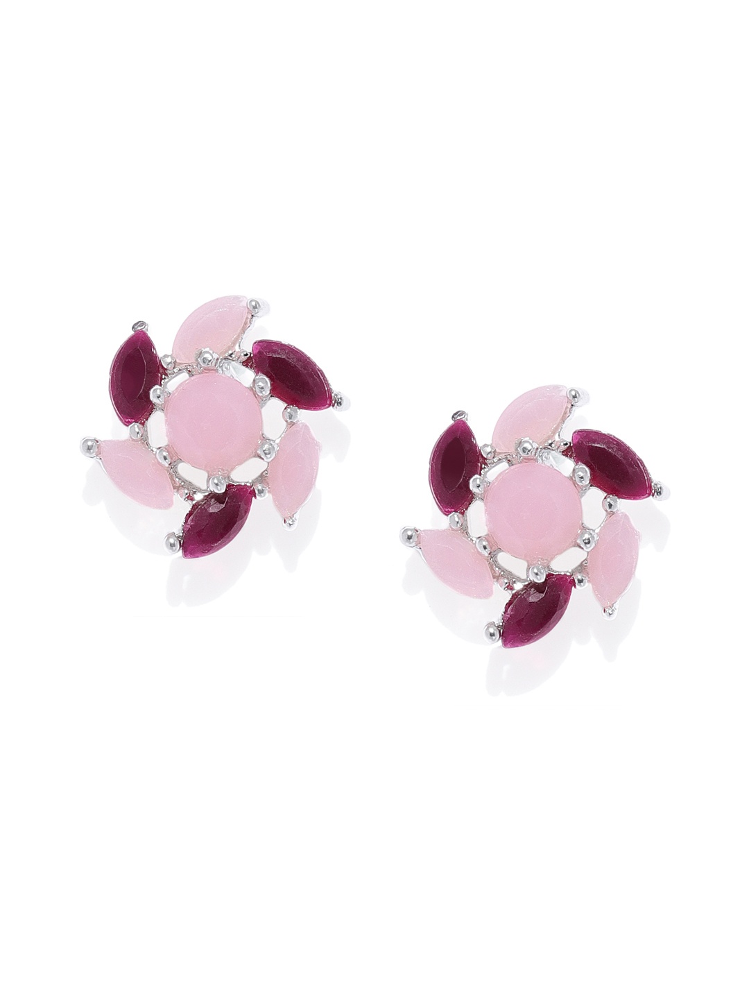 

Mahi Pink & Red Circular Studs