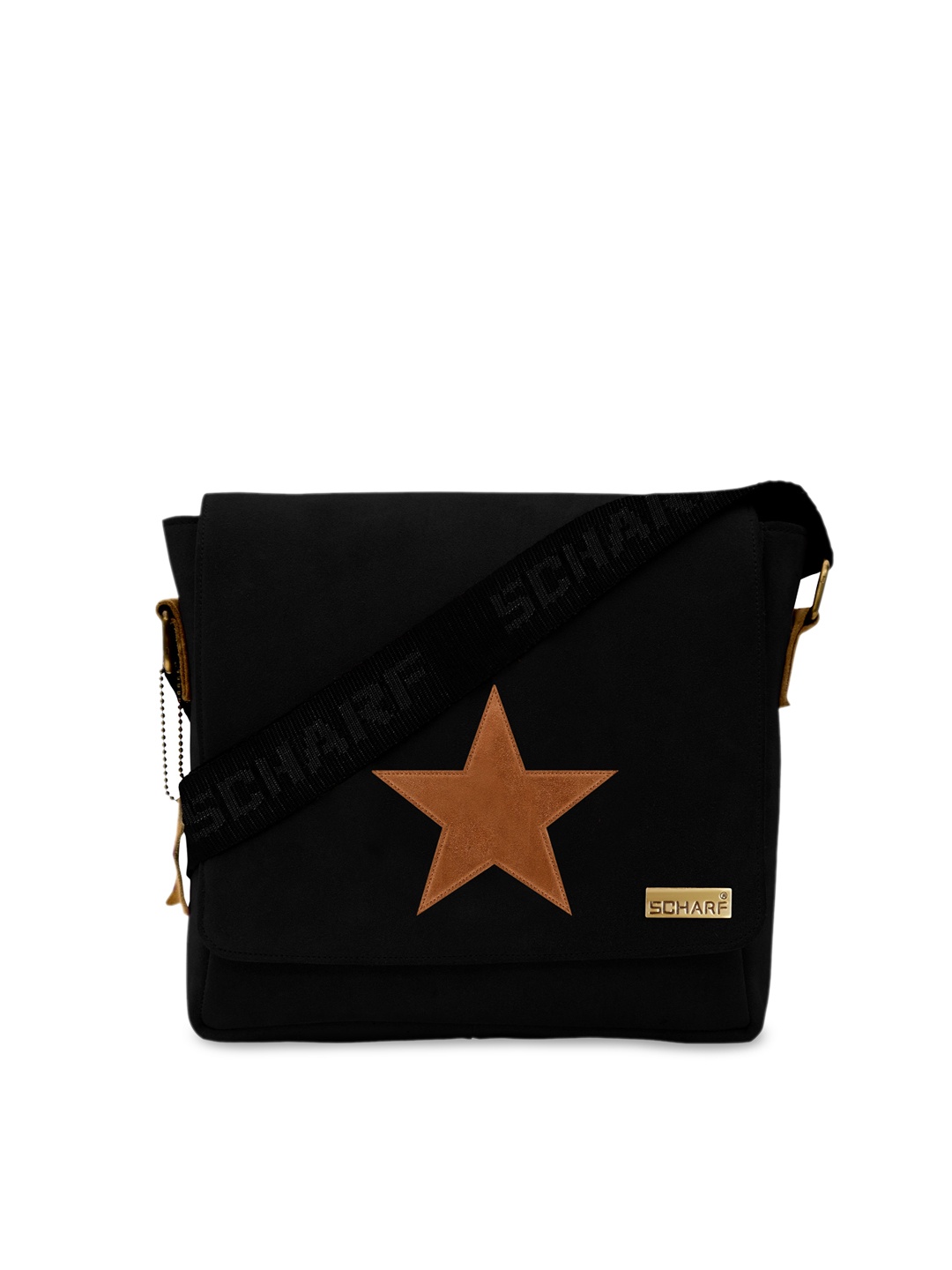 

SCHARF Unisex Black Printed Messenger Bag