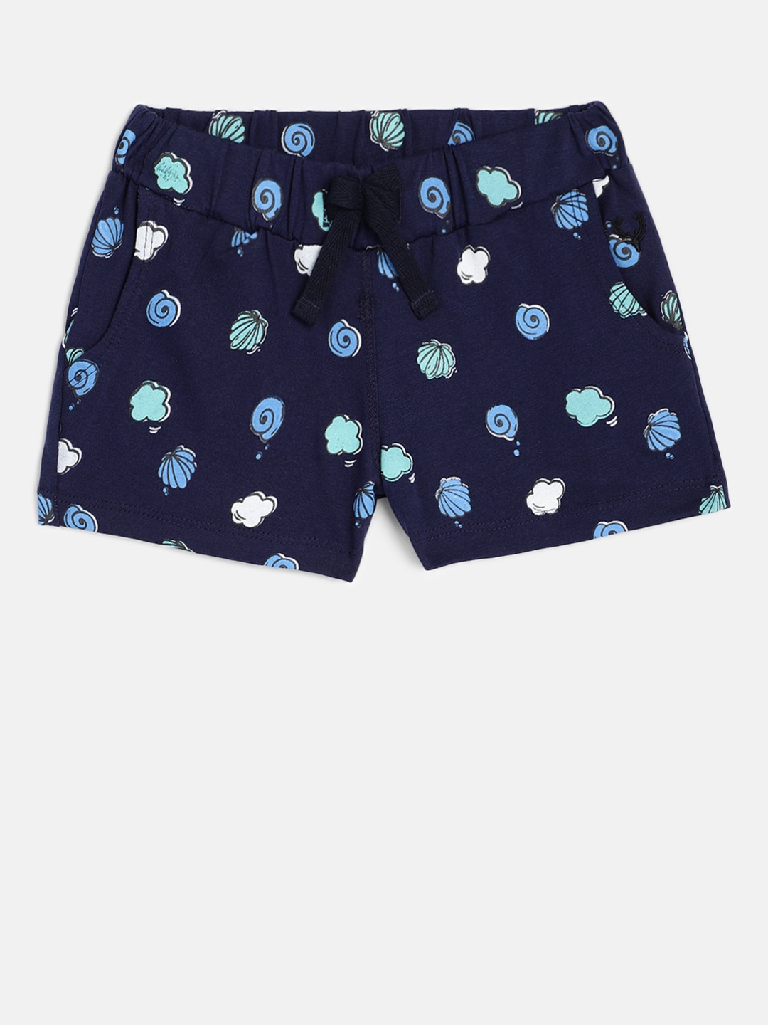 

Allen Solly Junior Girls Navy Blue Printed Regular Shorts