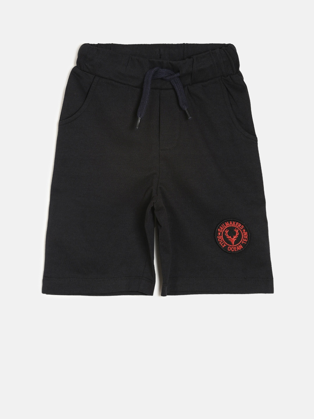 

Allen Solly Junior Boys Black Solid Regular Shorts