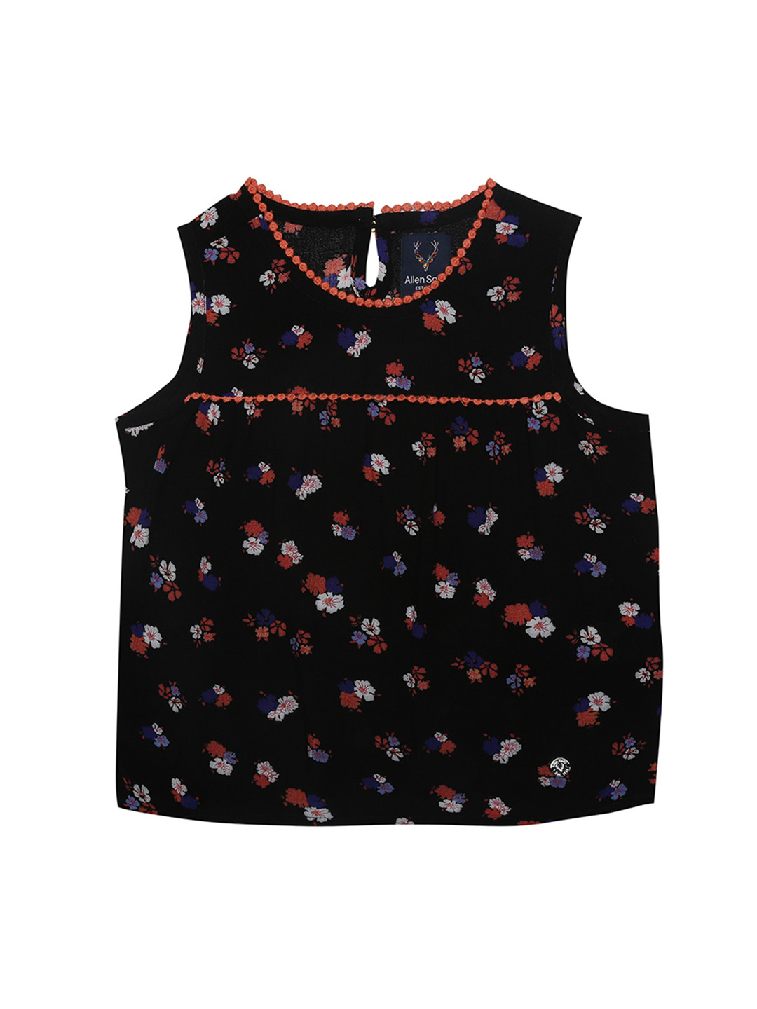 

Allen Solly Junior Girls Black Printed Round Neck T-shirt
