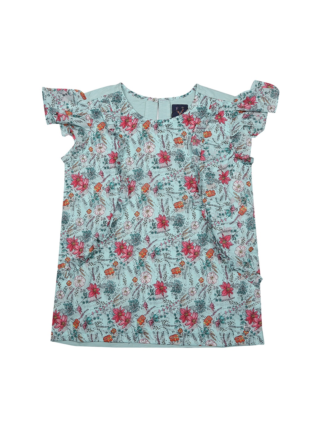 

Allen Solly Junior Girls Green Printed Round Neck T-shirt