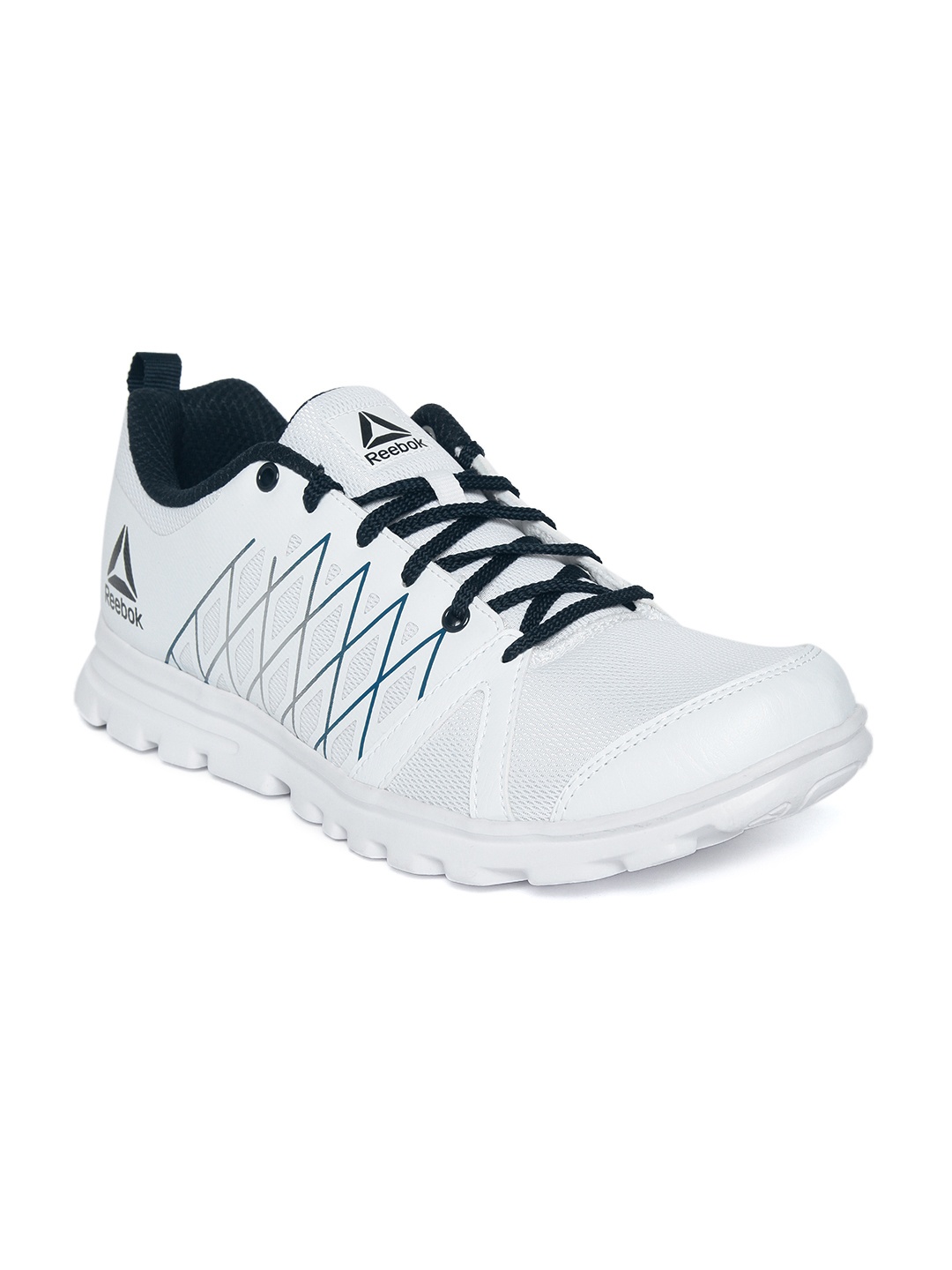 

Reebok Men White & Navy Pulse Xtreme LP Printed Running Shoes