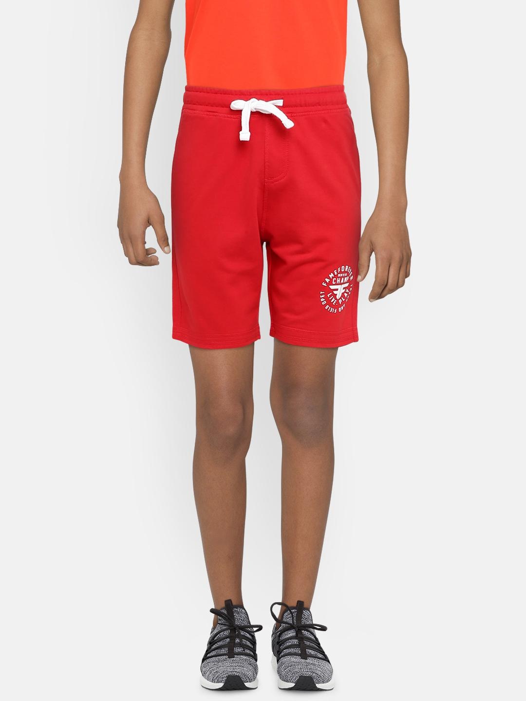 

Fame Forever by Lifestyle Boys Red Solid Regular Fit Regular Shorts
