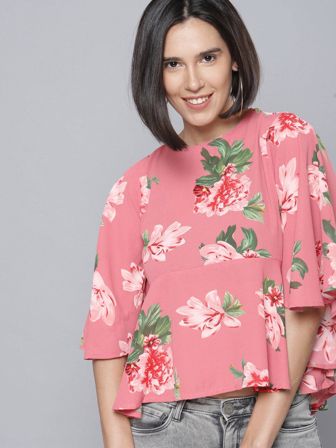 

Tokyo Talkies Women Pink Printed Top