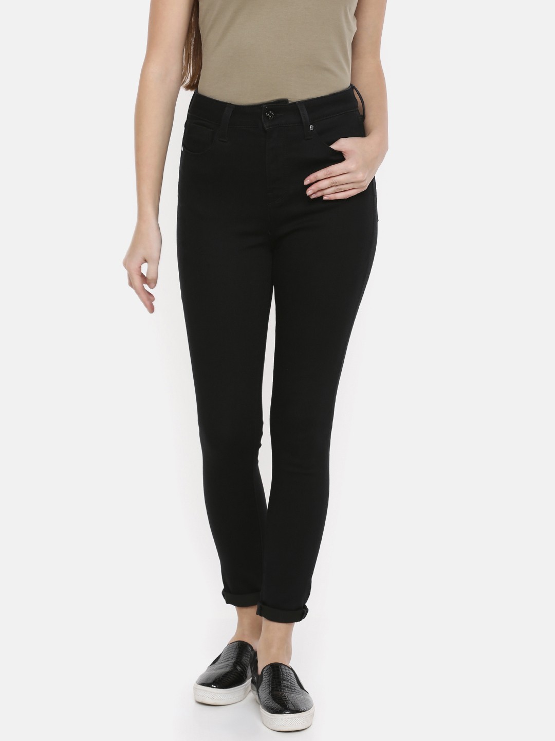 

Pepe Jeans Women Black Dion Skinny Fit High-Rise Clean Look Stretchable Jeans