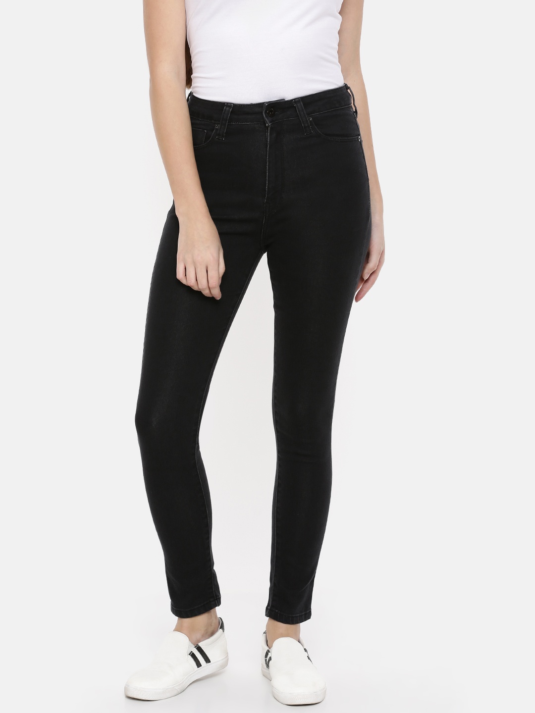 

Pepe Jeans Women Black Dion Skinny Fit High-Rise Clean Look Stretchable Jeans