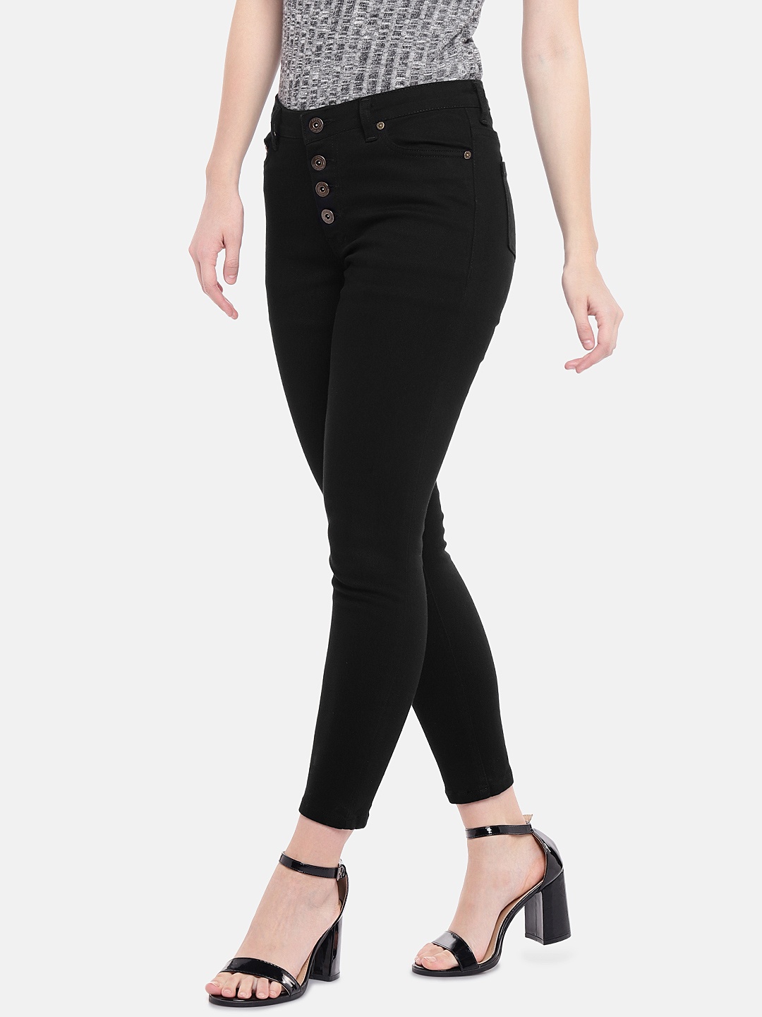 

Chemistry Women Black Skinny Fit Mid-Rise Clean Look Stretchable Jeans