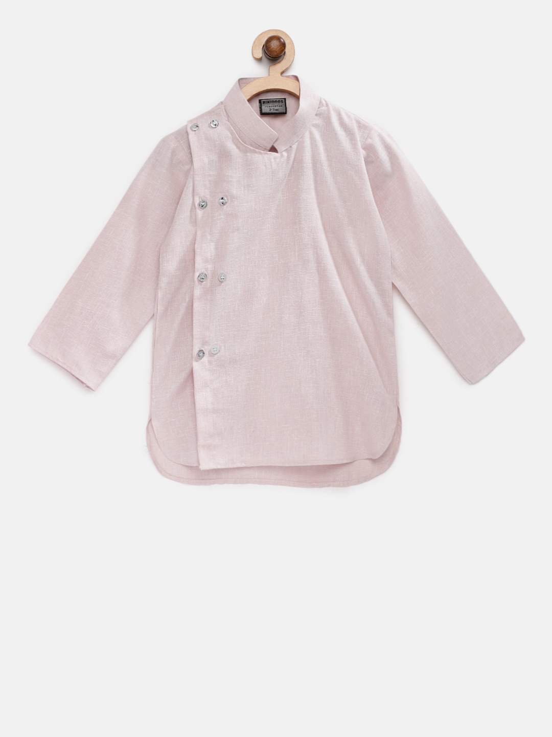 

RIKIDOOS Boys Brown Solid A-Line Kurta