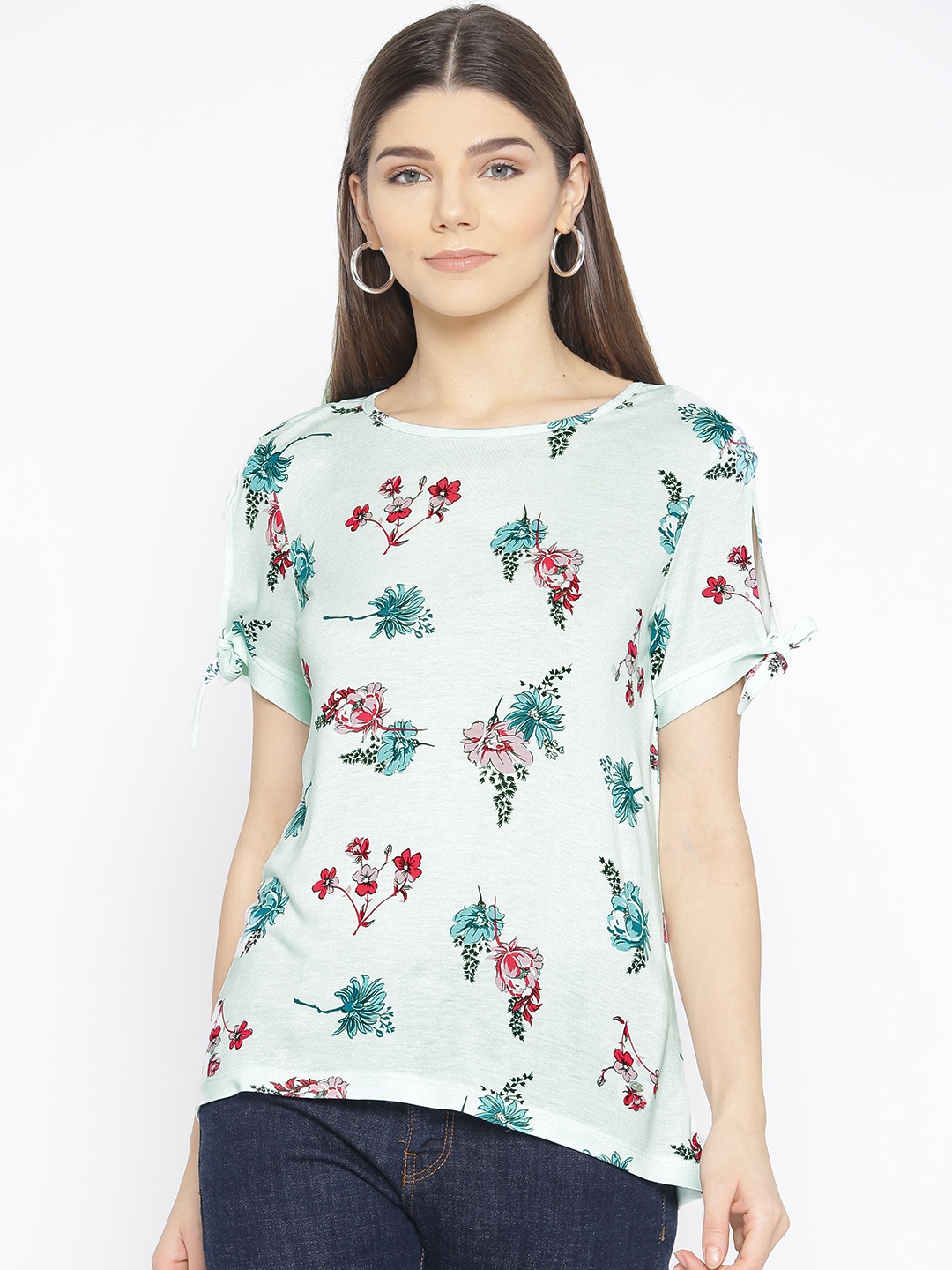 

Allen Solly Woman Women Blue Floral Print Top