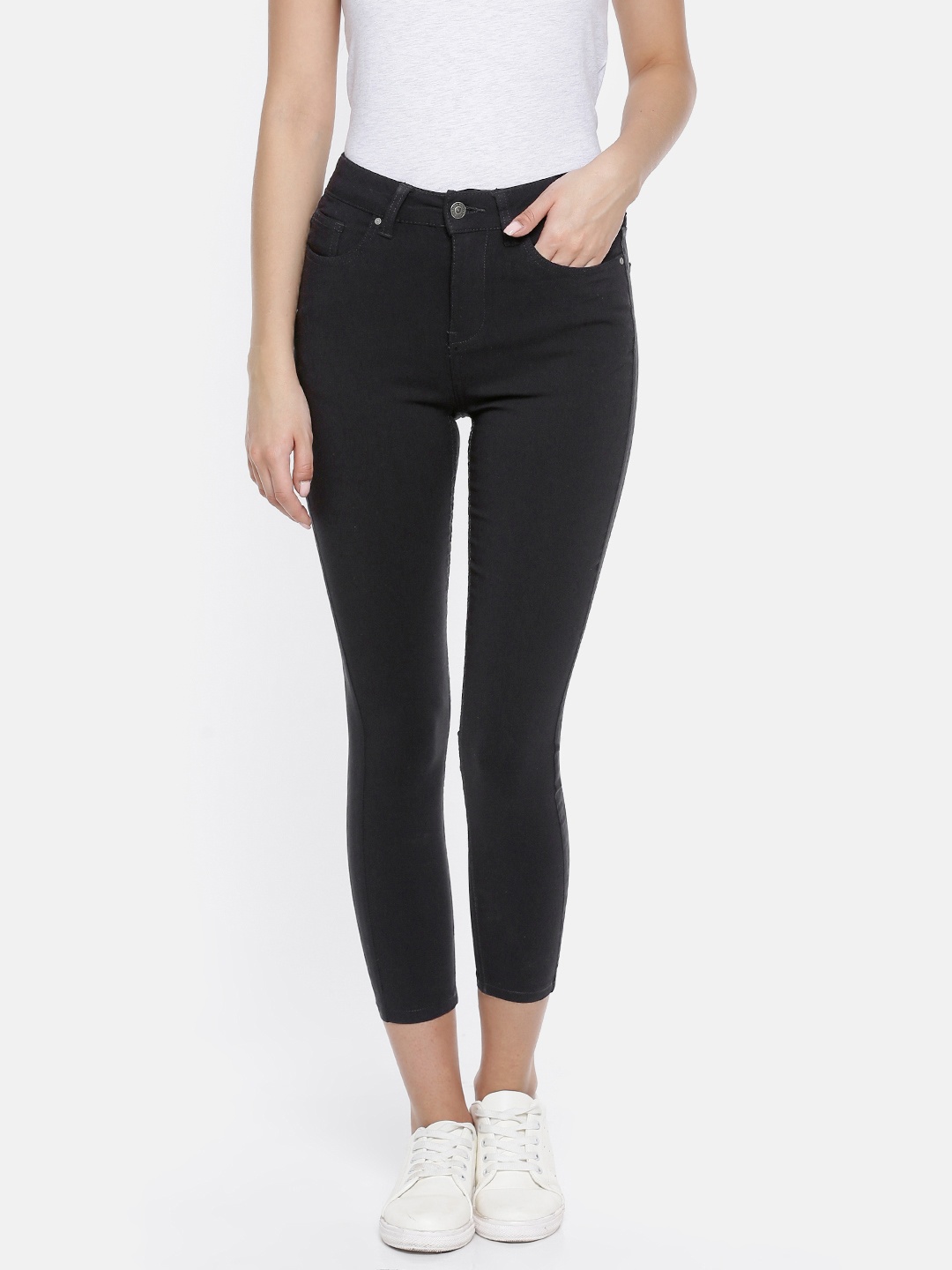 

Allen Solly Woman Women Navy Blue Skinny Fit Clean Look Stretchable Three-Fourth Jeans