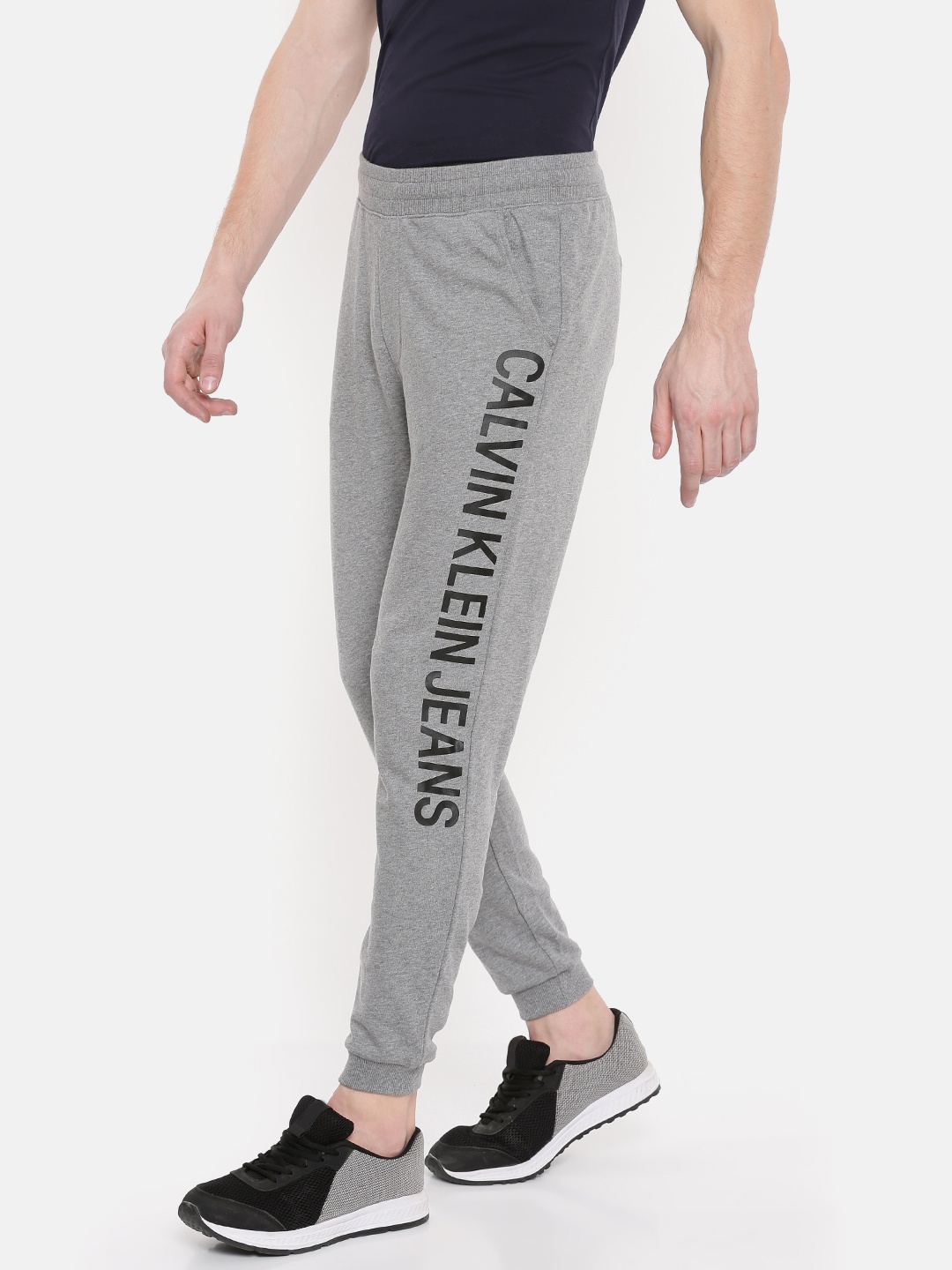 

Calvin Klein Jeans Grey Melange SIDE LOGO Straight Fit Joggers