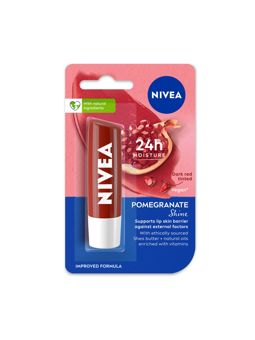 

Nivea Pomegranate Shine Caring Lip Balm, Maroon