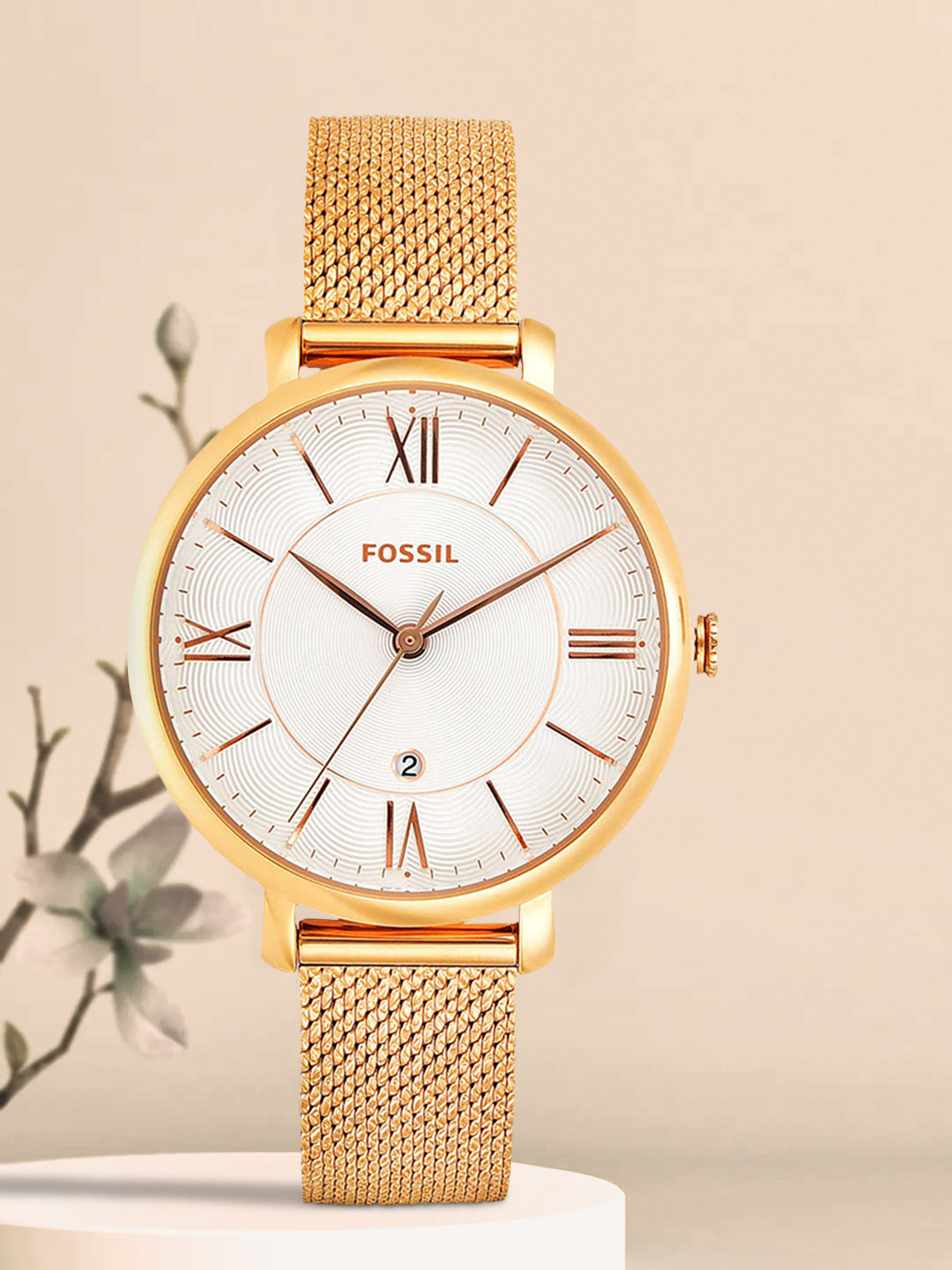 

Fossil JACQUELINE Women Gold Analogue Watch ES4352