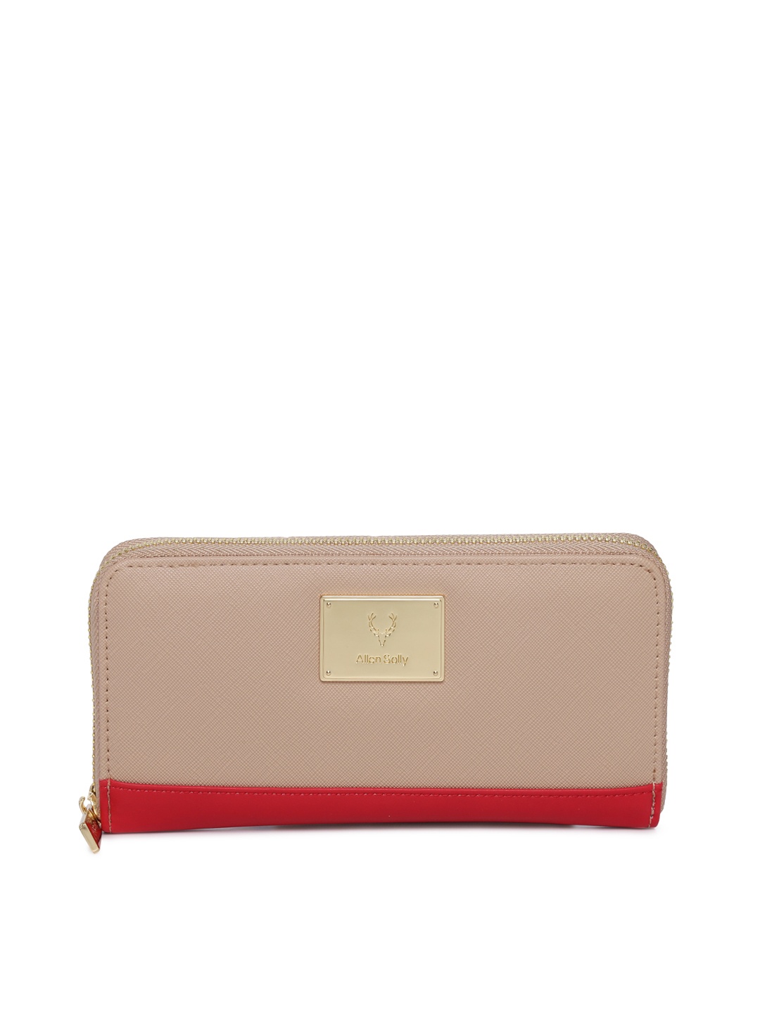 

Allen Solly Women Beige Solid Zip Around Wallet