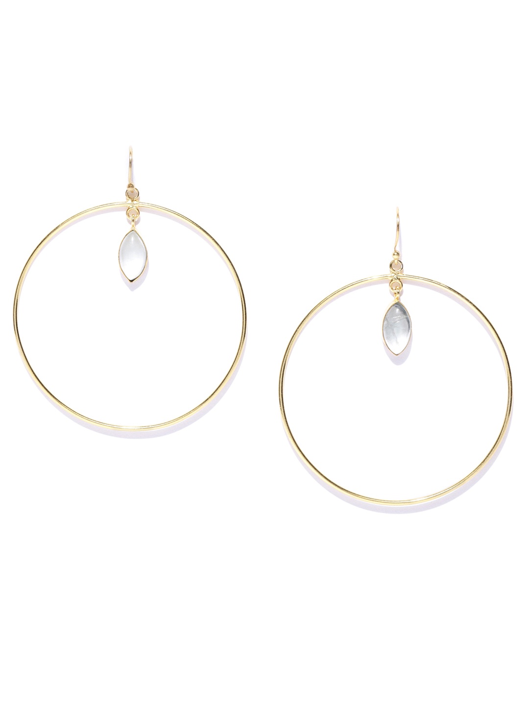 

Blueberry Gold-Plated Handcrafted Circular Drop Earrings