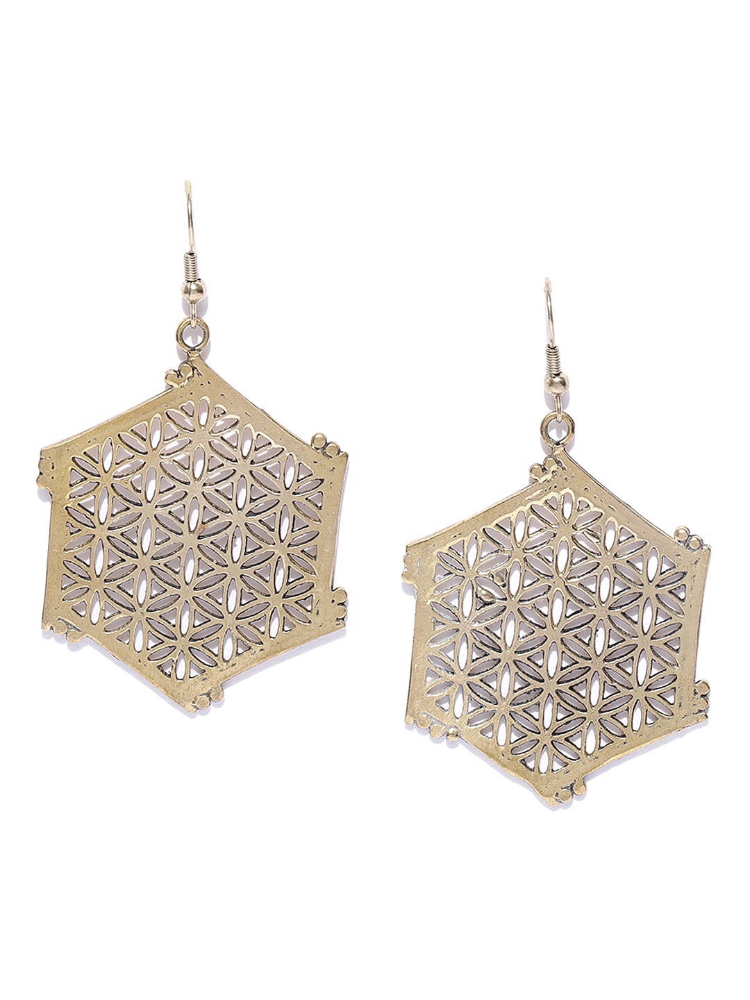 

Blueberry Gold-Plated Geometric Drop Earrings