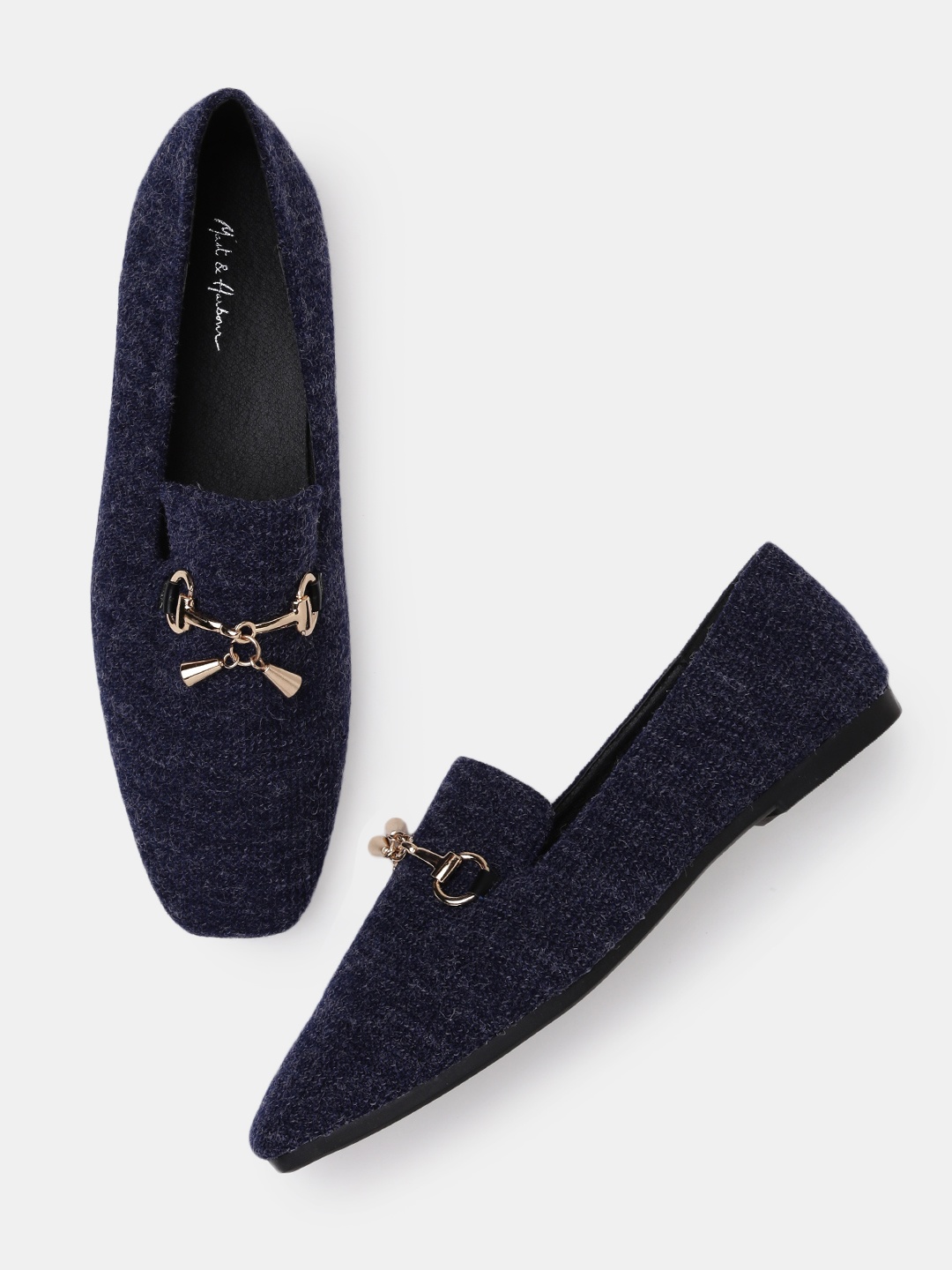 

Mast & Harbour Women Navy Blue Loafers