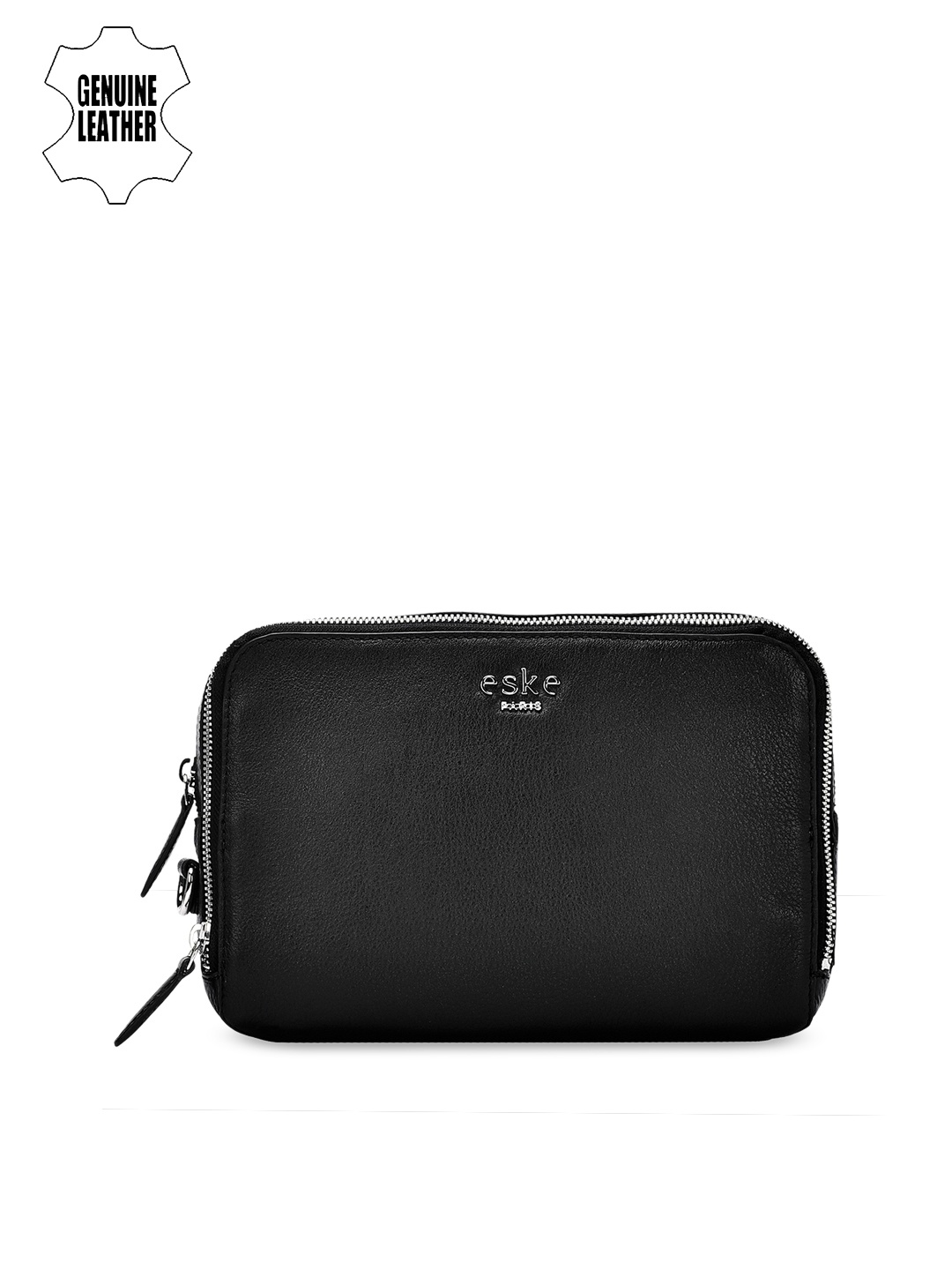 

Eske Men Black Leather Travel Pouch