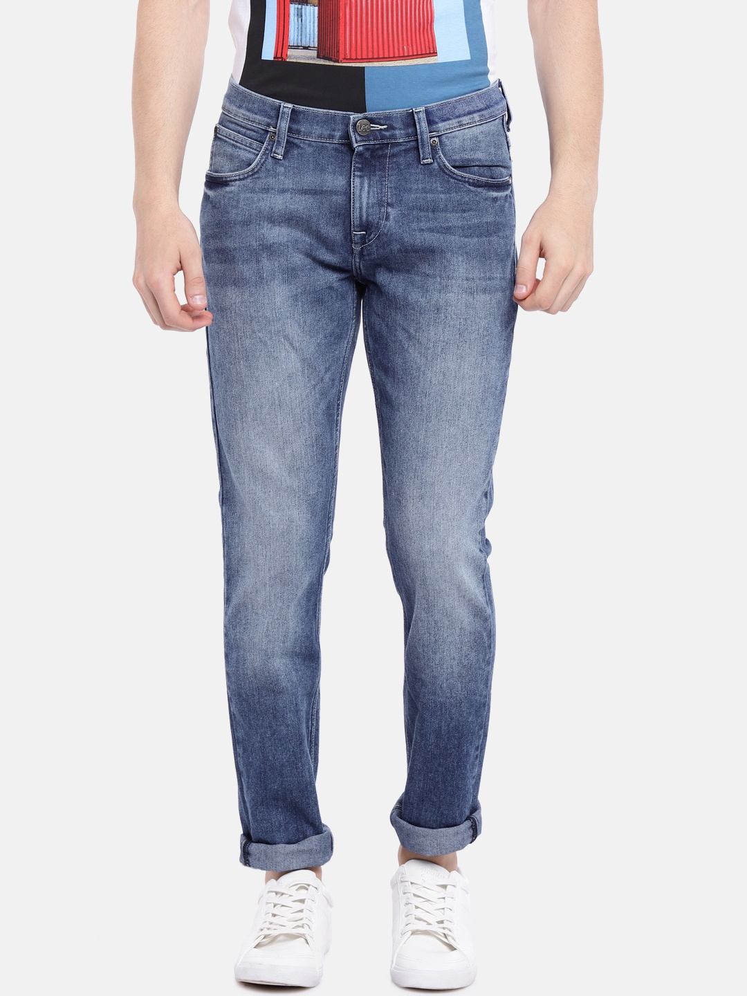 

Lee Men Blue Skinny Fit Low-Rise Clean Look Stretchable Jeans