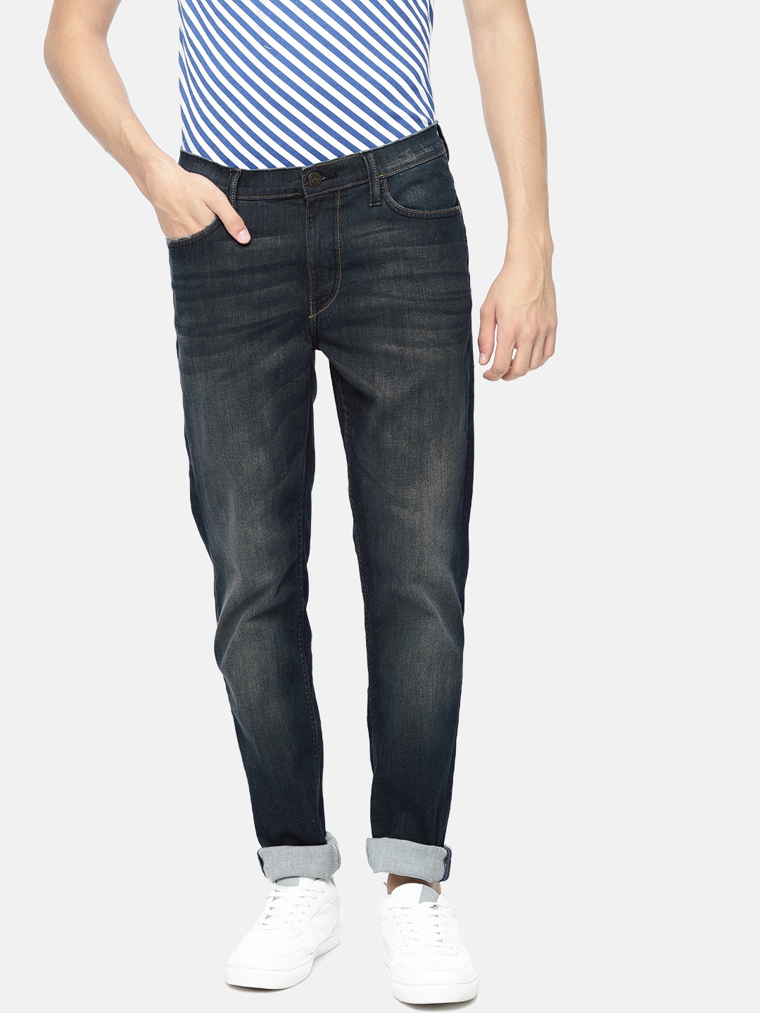 

Lee Men Blue Bruce Skinny Fit Mid-Rise Clean Look Stretchable Jeans