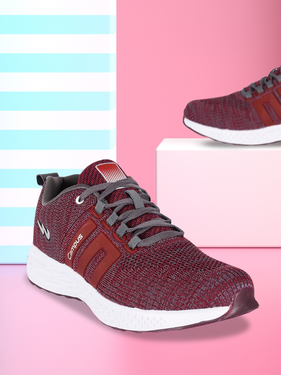 

Campus Men Maroon NASA Running Shoes