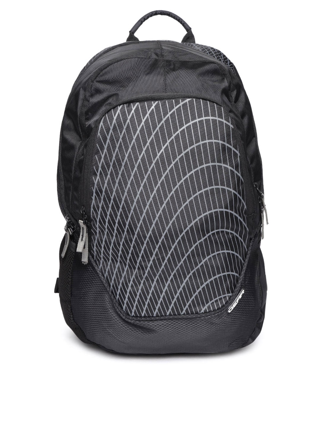 

Gear Unisex Black & Grey Printed Laptop Backpack