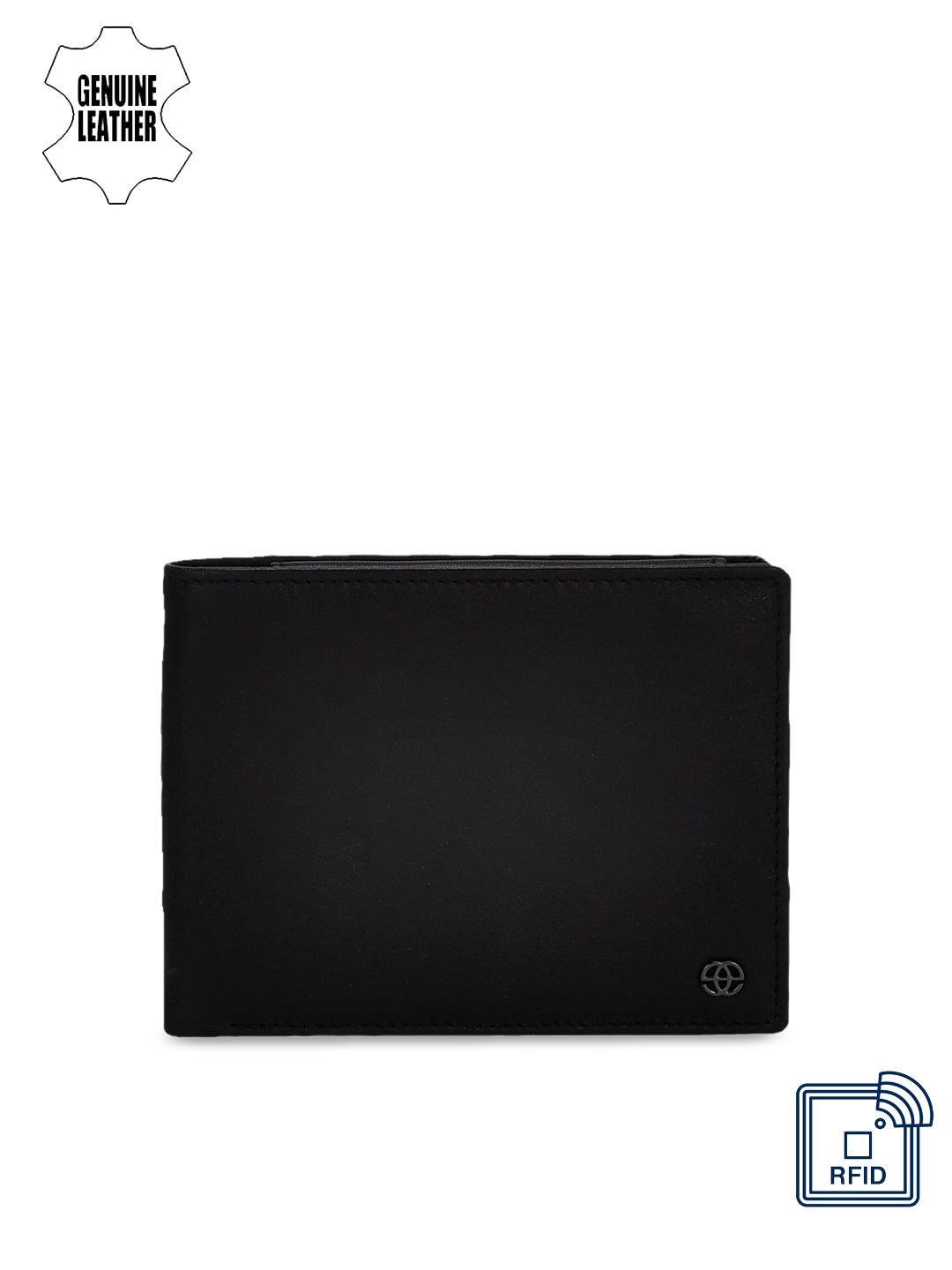 

Eske Men Black Leather Bifold Wallet