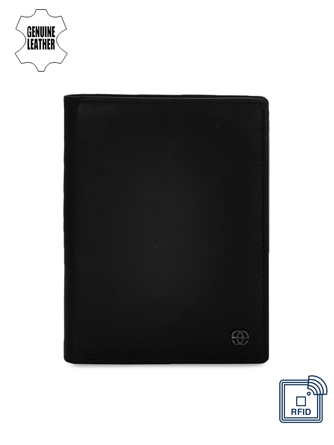 

Eske Men Black Leather Bifold Wallet