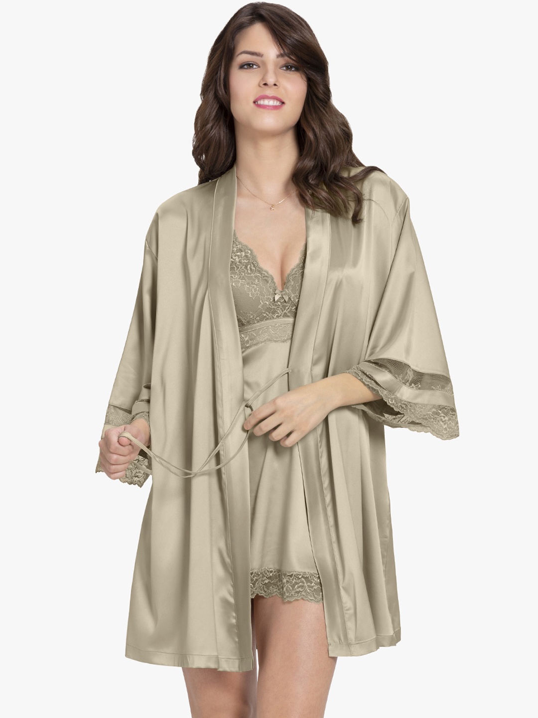 

Amante Women Beige Solid Robe 8903129206563